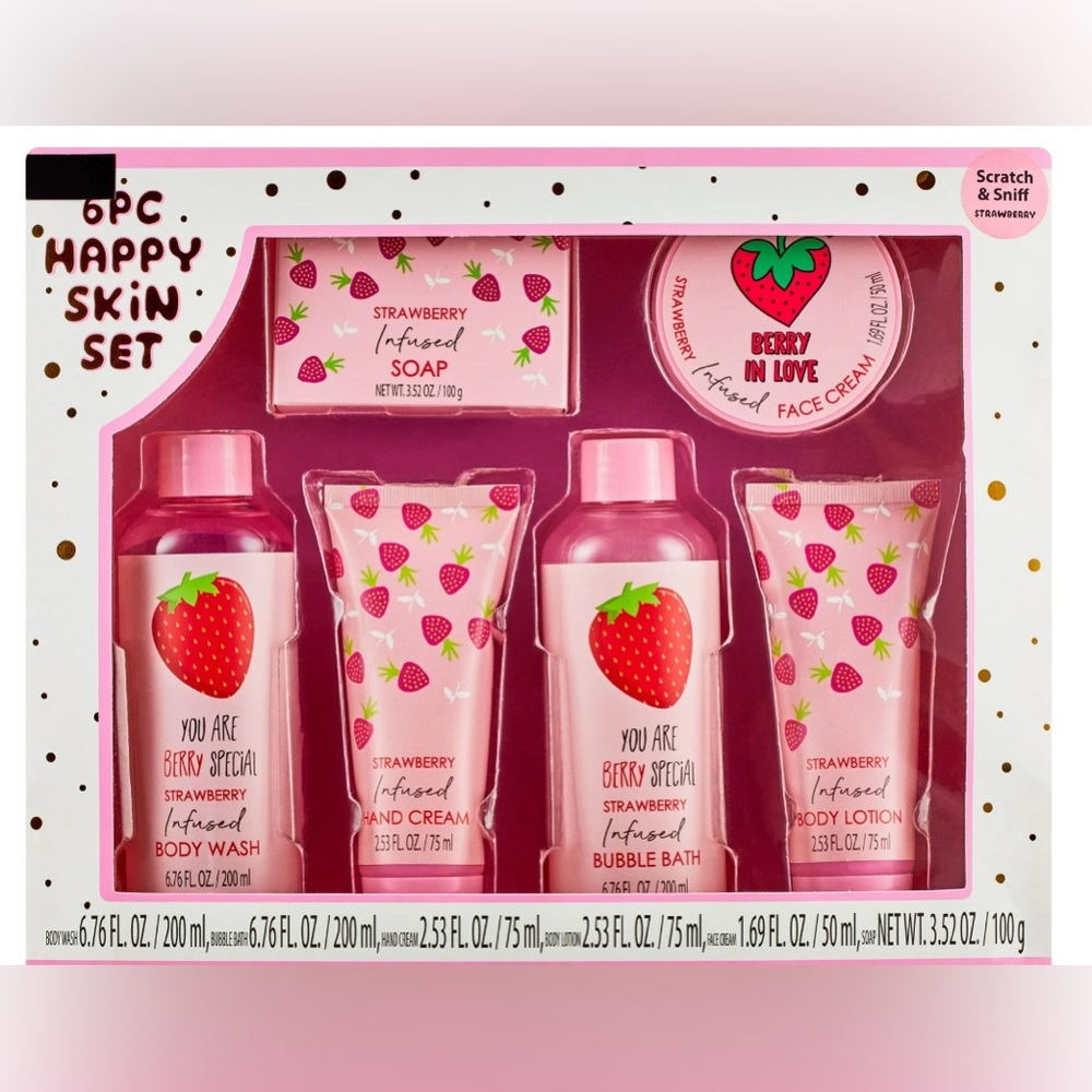 6 PC Happy Skin Set- Strawberry
